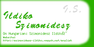 ildiko szimonidesz business card